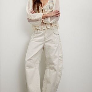 Free People Good Luck Barrel Jeans